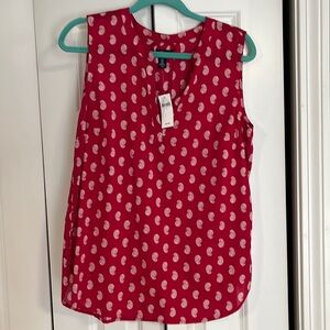 NWT Dark Pink Sleeveless Cotton Gap Tunic Size M